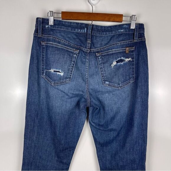 Joe's Jeans The Billie Ankle Relaxed Jeans Distressed Dark Wash Women's Size 28 - Picture 4 of 10